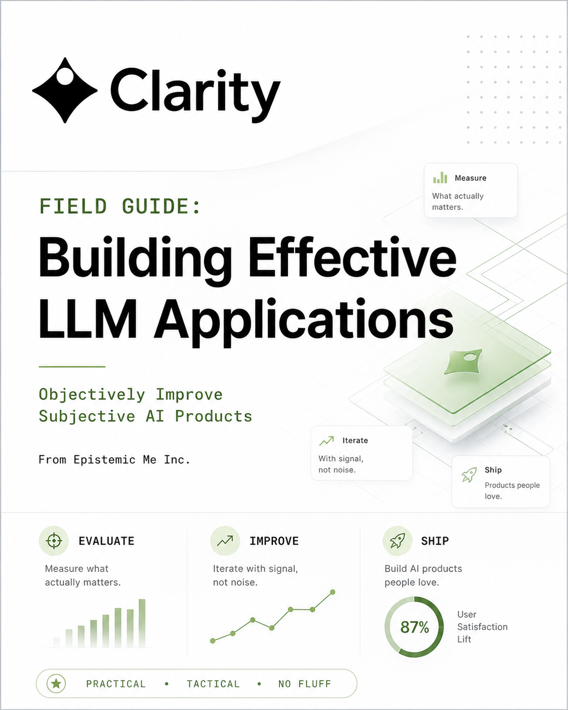 Clarity Field Guide: Building Effective LLM Applications — cover page