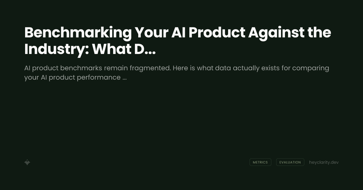 Benchmarking Your AI Product Against the Industry: What Data Exists