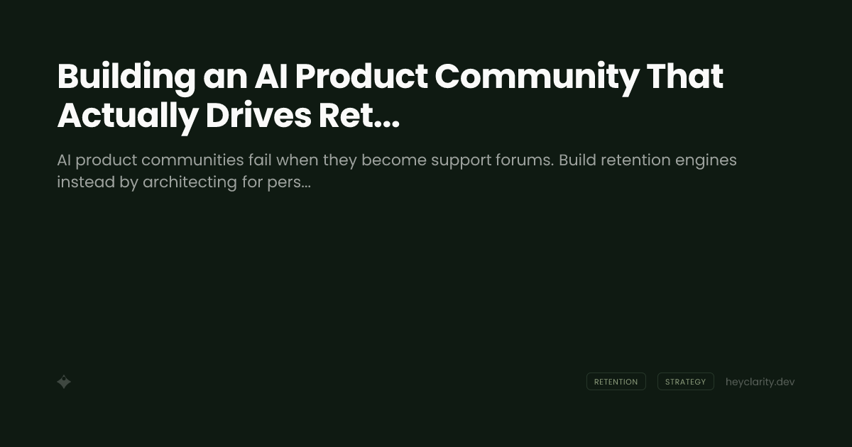 Building an AI Product Community That Actually Drives Retention