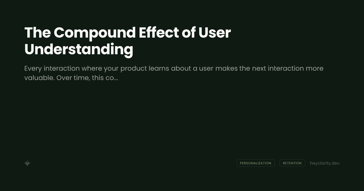 The Compound Effect of User Understanding