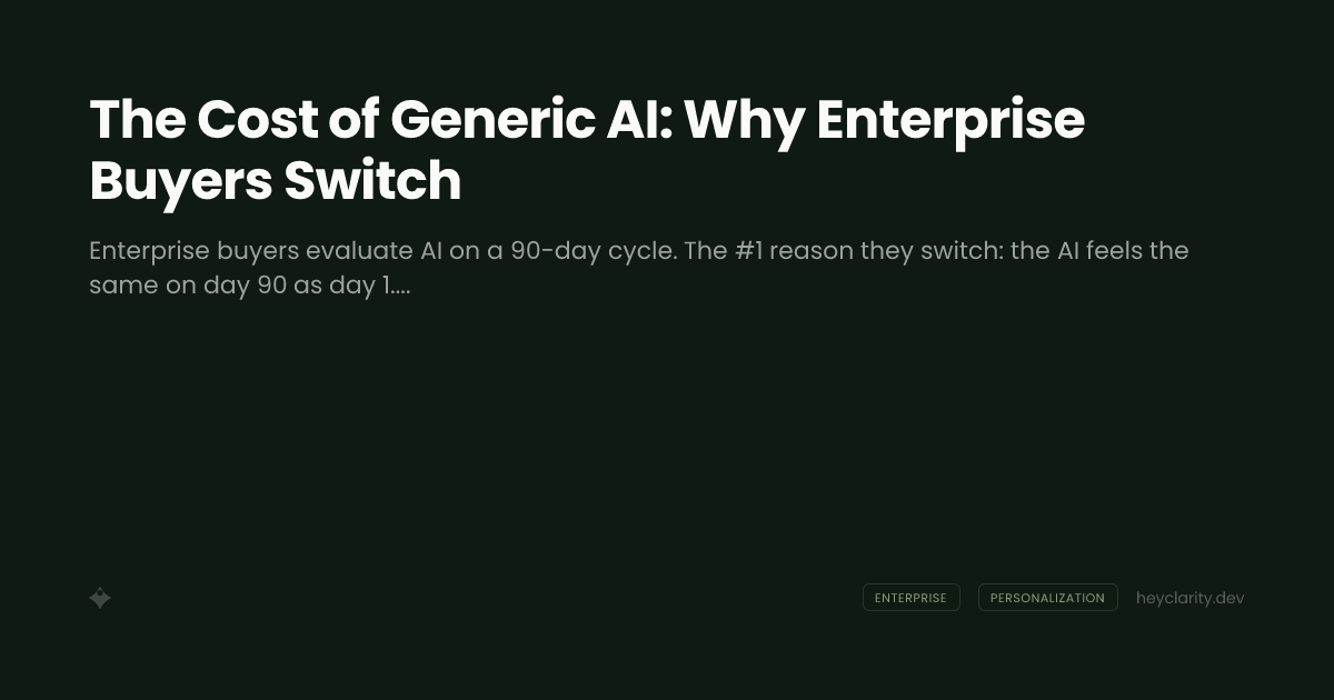 The Cost of Generic AI: Why Enterprise Buyers Switch