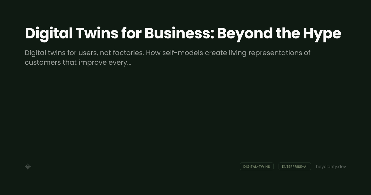 Digital Twins for Business: Beyond the Hype