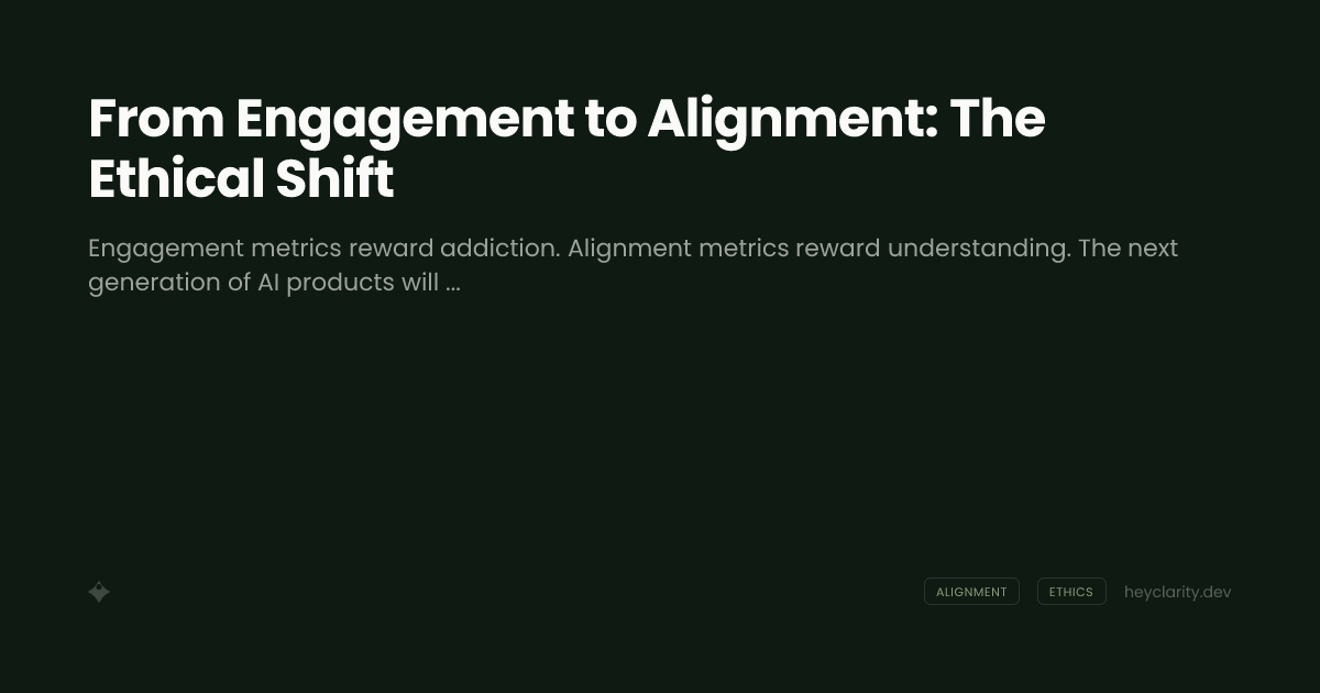 From Engagement to Alignment: The Ethical Shift