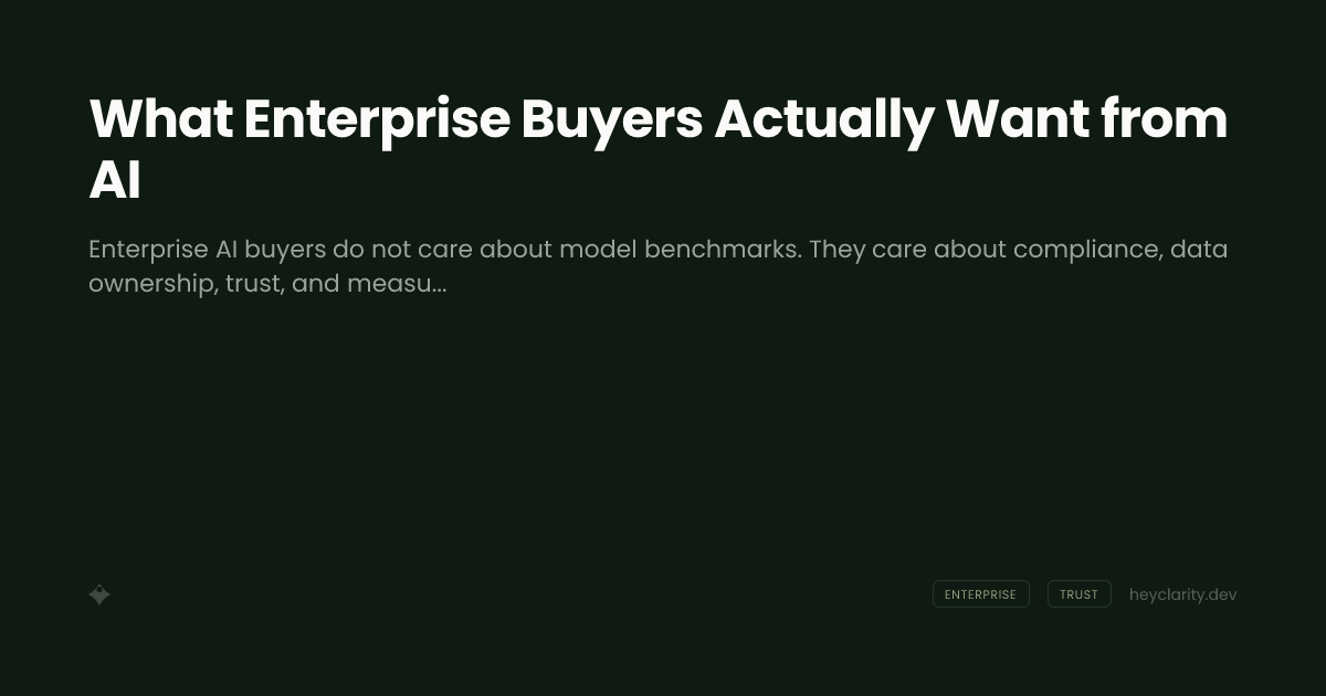 What Enterprise Buyers Actually Want from AI