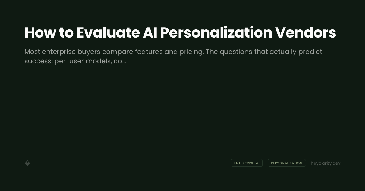 How to Evaluate AI Personalization Vendors