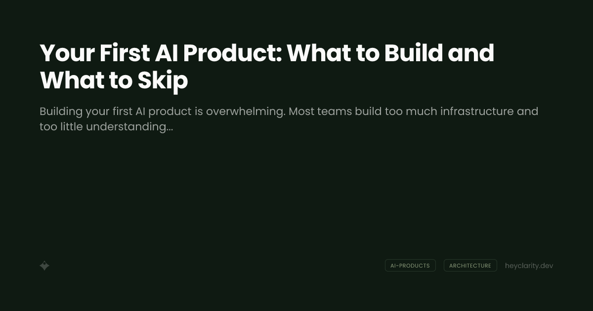 Your First AI Product: What to Build and What to Skip