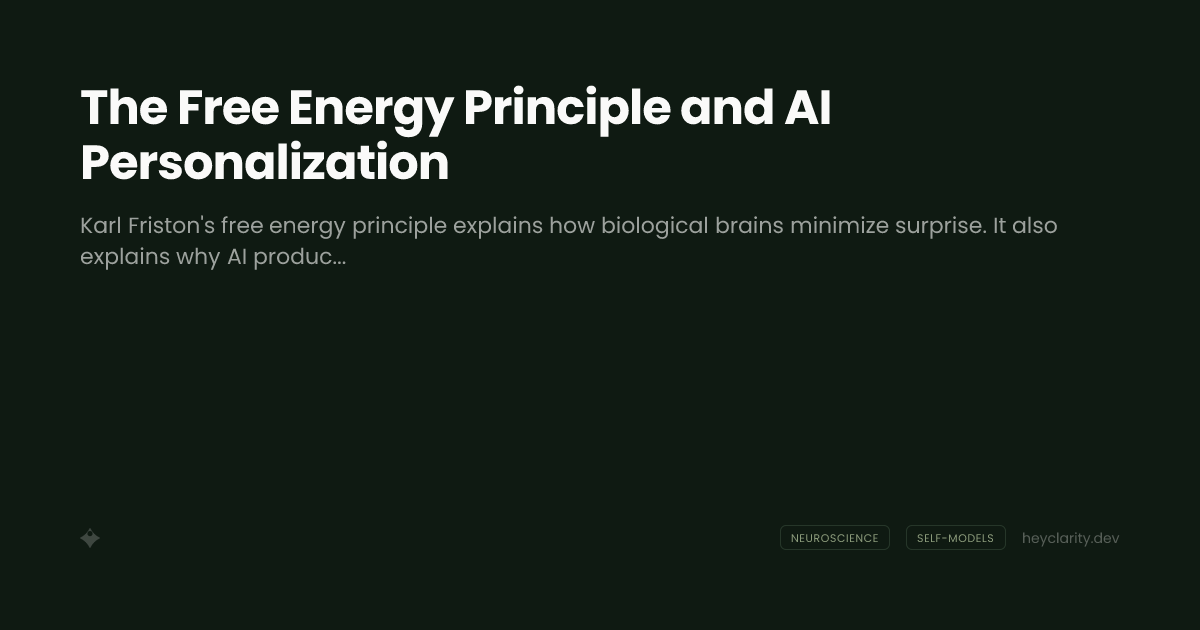 The Free Energy Principle and AI Personalization