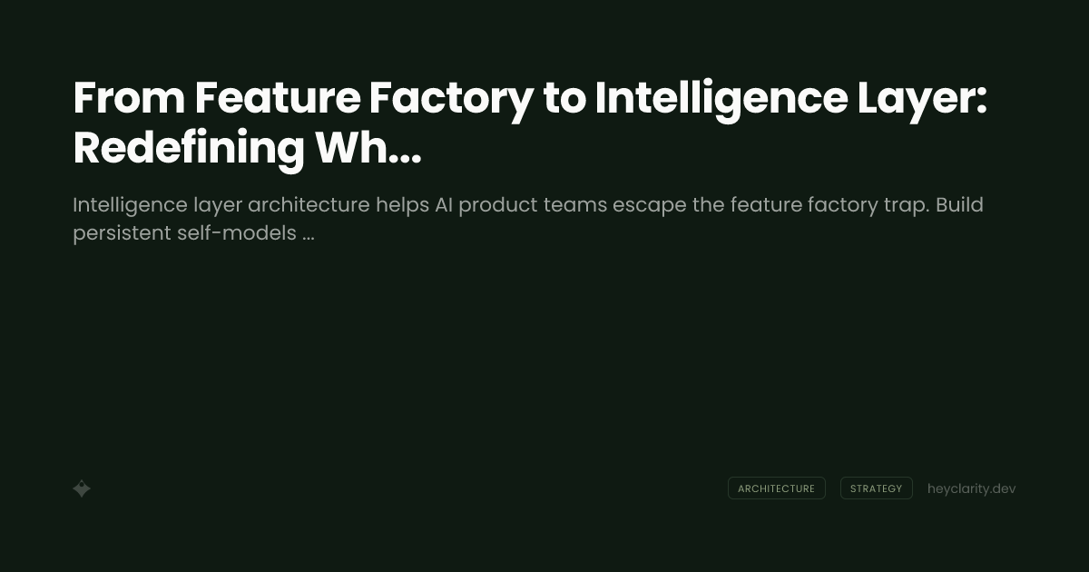 From Feature Factory to Intelligence Layer: Redefining What AI Product Teams Build