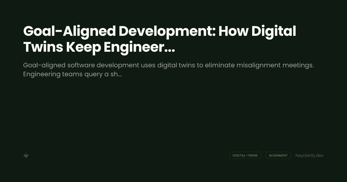 Goal-Aligned Development: How Digital Twins Keep Engineering Teams on Track