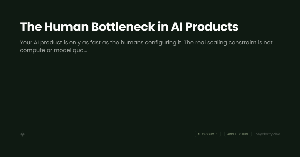 The Human Bottleneck in AI Products