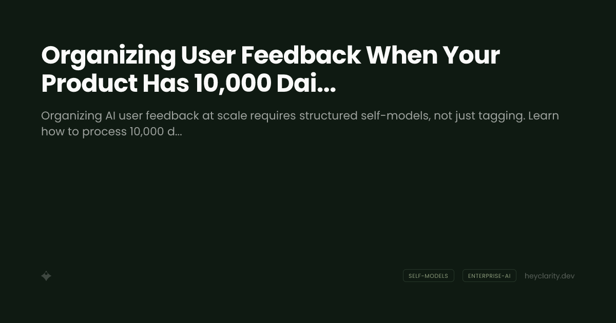 Organizing User Feedback When Your Product Has 10,000 Daily Conversations