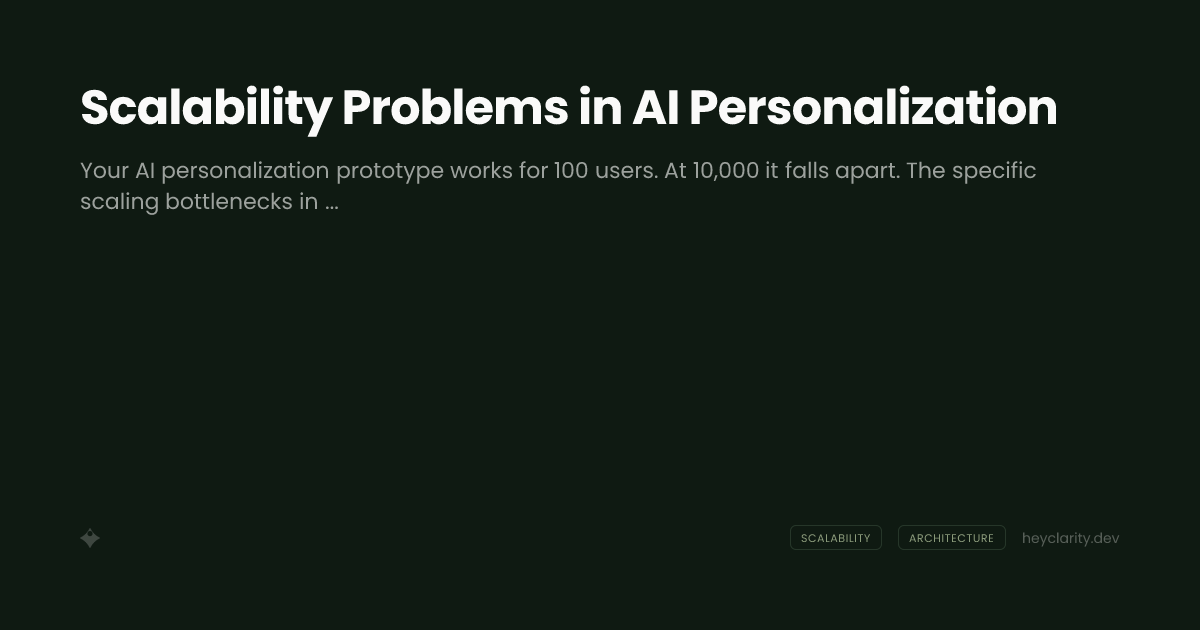 Scalability Problems in AI Personalization