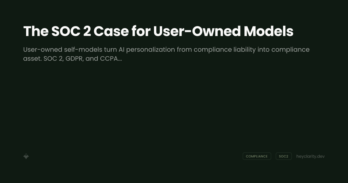 The SOC 2 Case for User-Owned Models