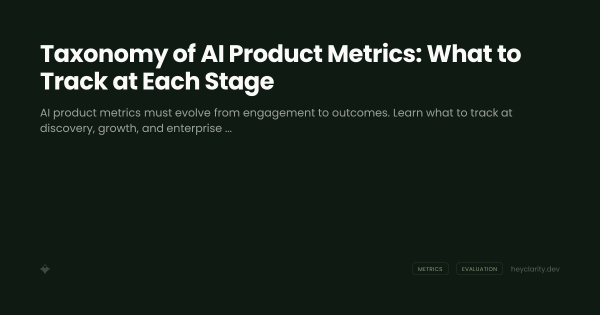 Taxonomy of AI Product Metrics: What to Track at Each Stage