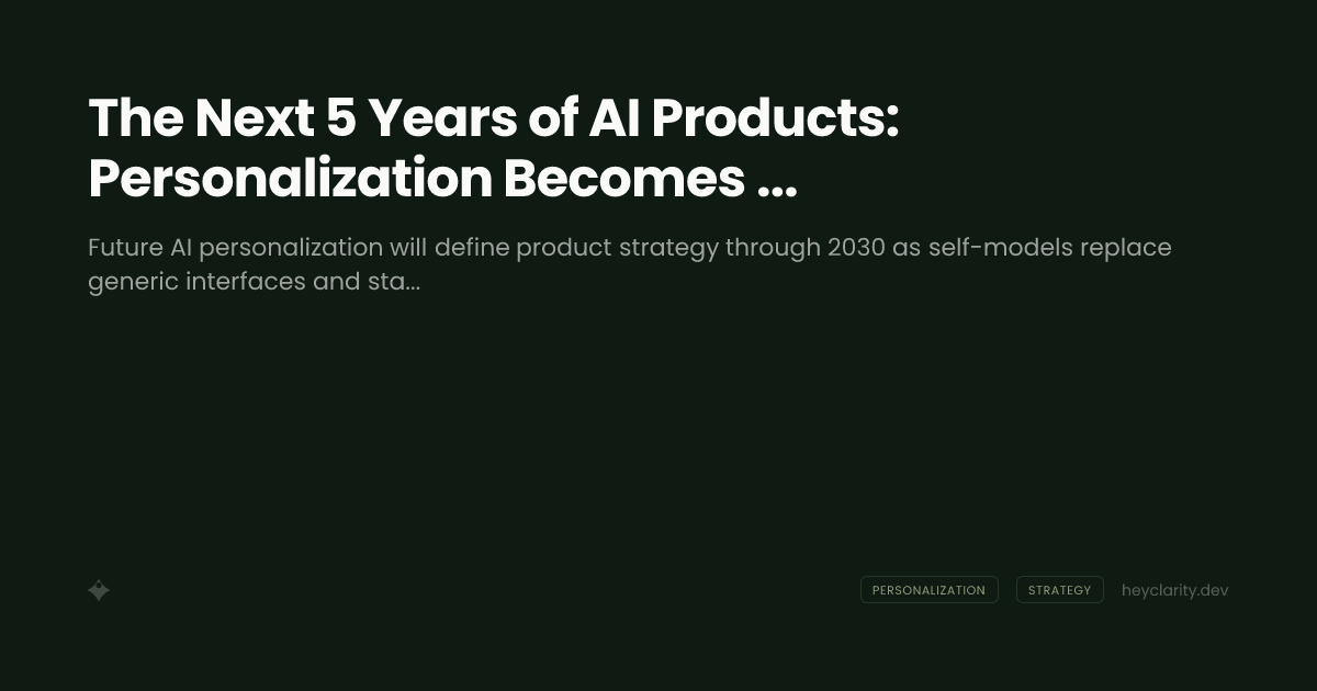 The Next 5 Years of AI Products: Personalization Becomes the Default