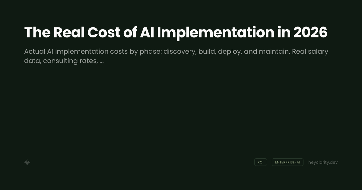 The Real Cost of AI Implementation in 2026